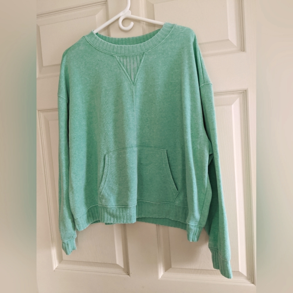 2 Liv Mint Green, Crew Neck Sweatshirt XL